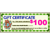  100 Gift Certificate  ONLINE ONLY 