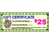  25 Gift Certificate  ONLINE ONLY 